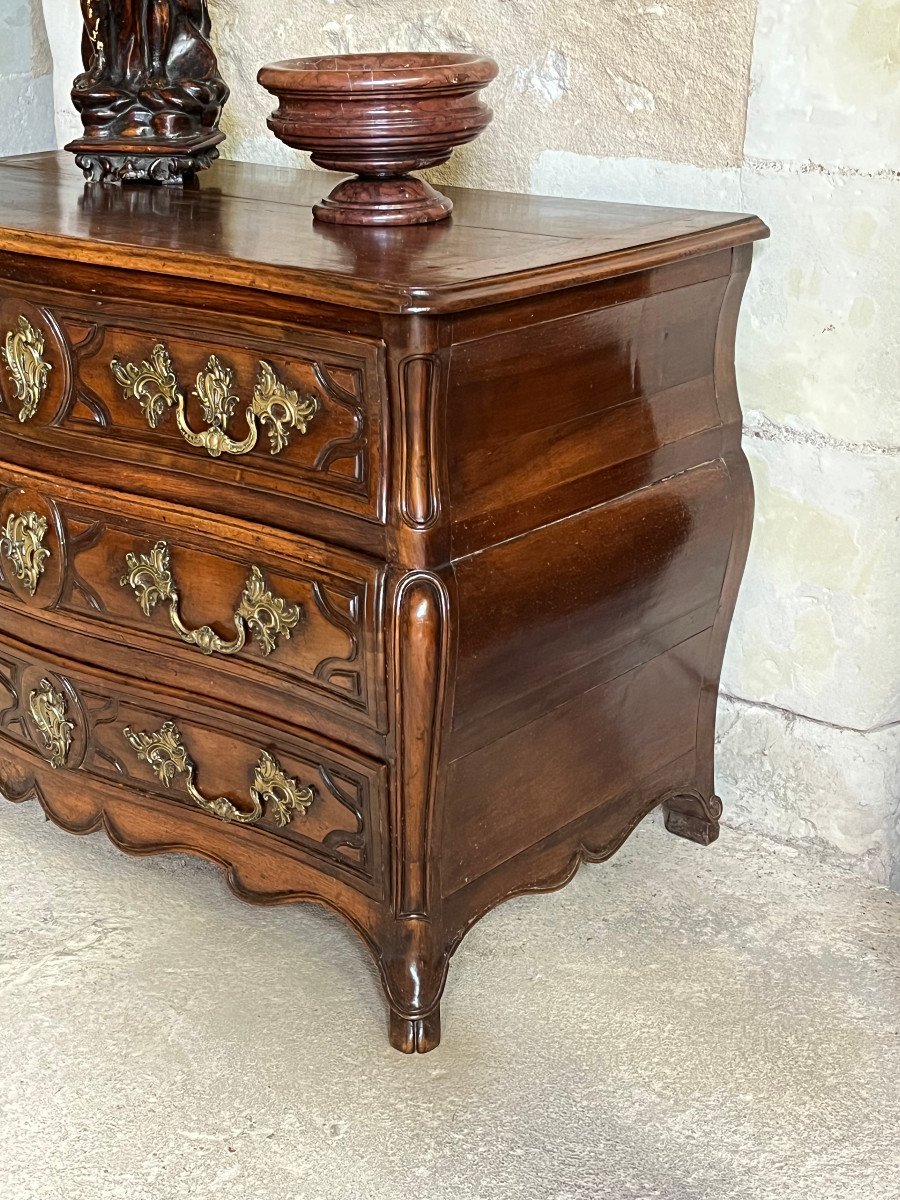 Commode Tombeau époque Louis XV , En  Noyer . -photo-1