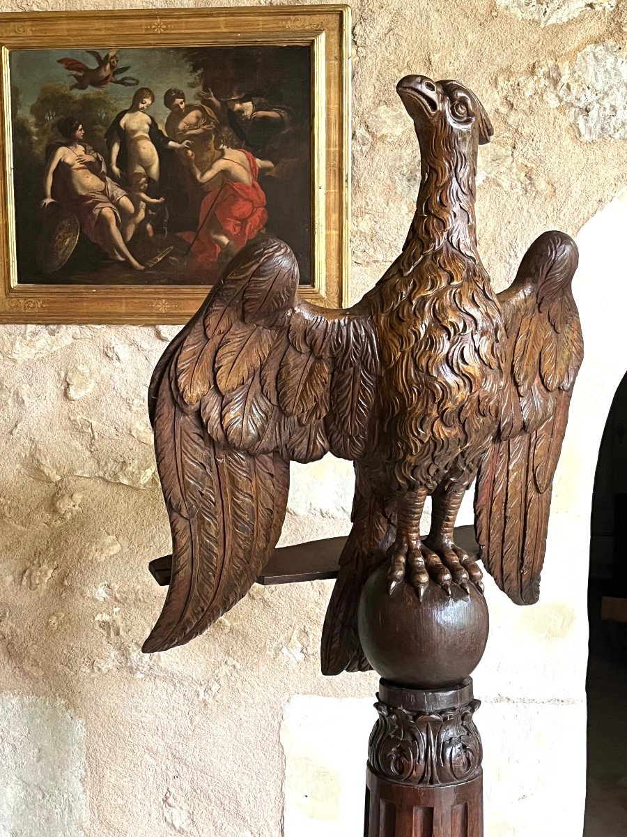 Important Eagle Lectern, 18th Century-photo-3