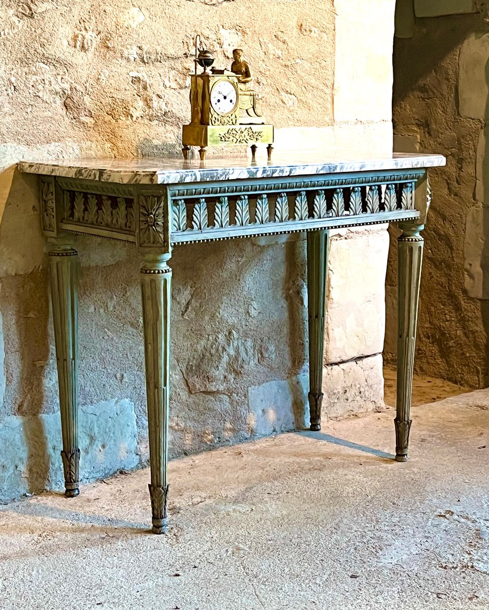 Provencal Console In Painted Wood. Late 18th Century, Early 19th Century. -photo-2