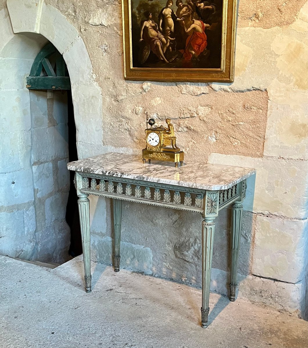 Provencal Console In Painted Wood. Late 18th Century, Early 19th Century. -photo-3