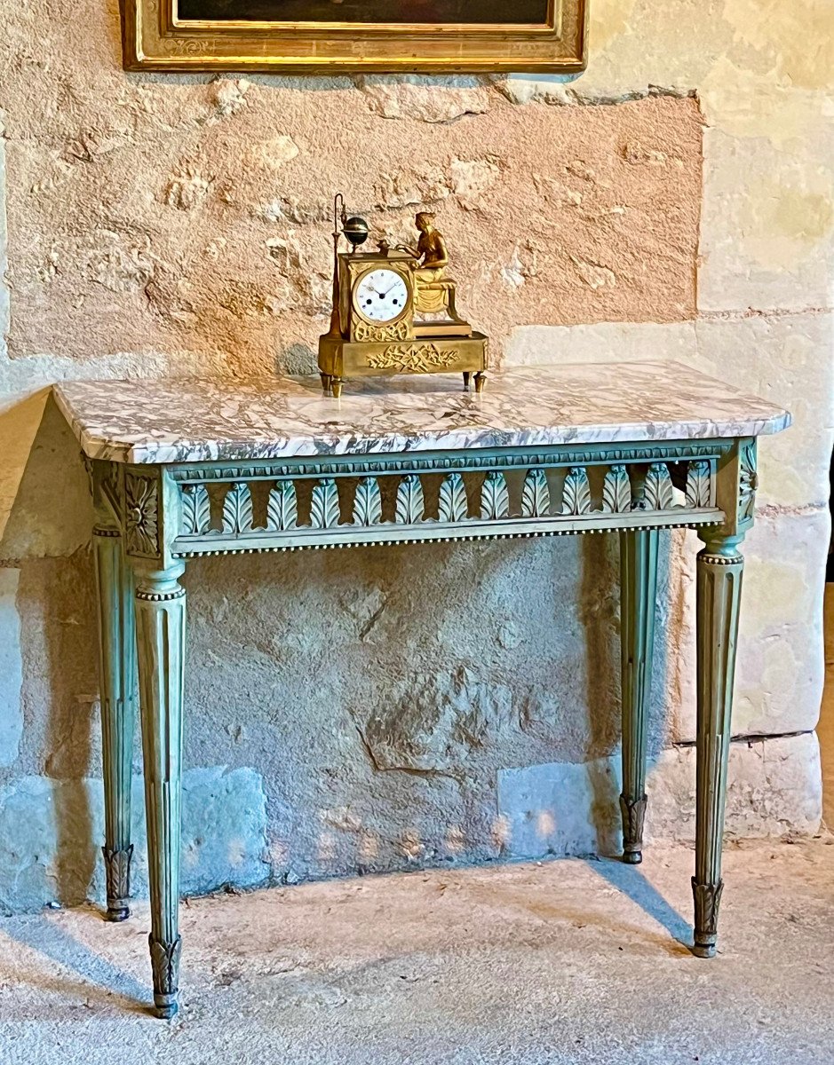 Provencal Console In Painted Wood. Late 18th Century, Early 19th Century. -photo-4