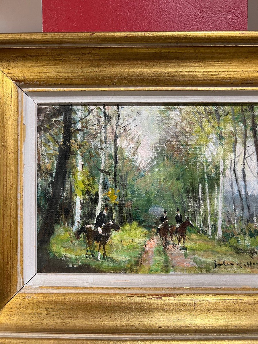 Painting Signed Jules René Herve Oil On Canvas-photo-3