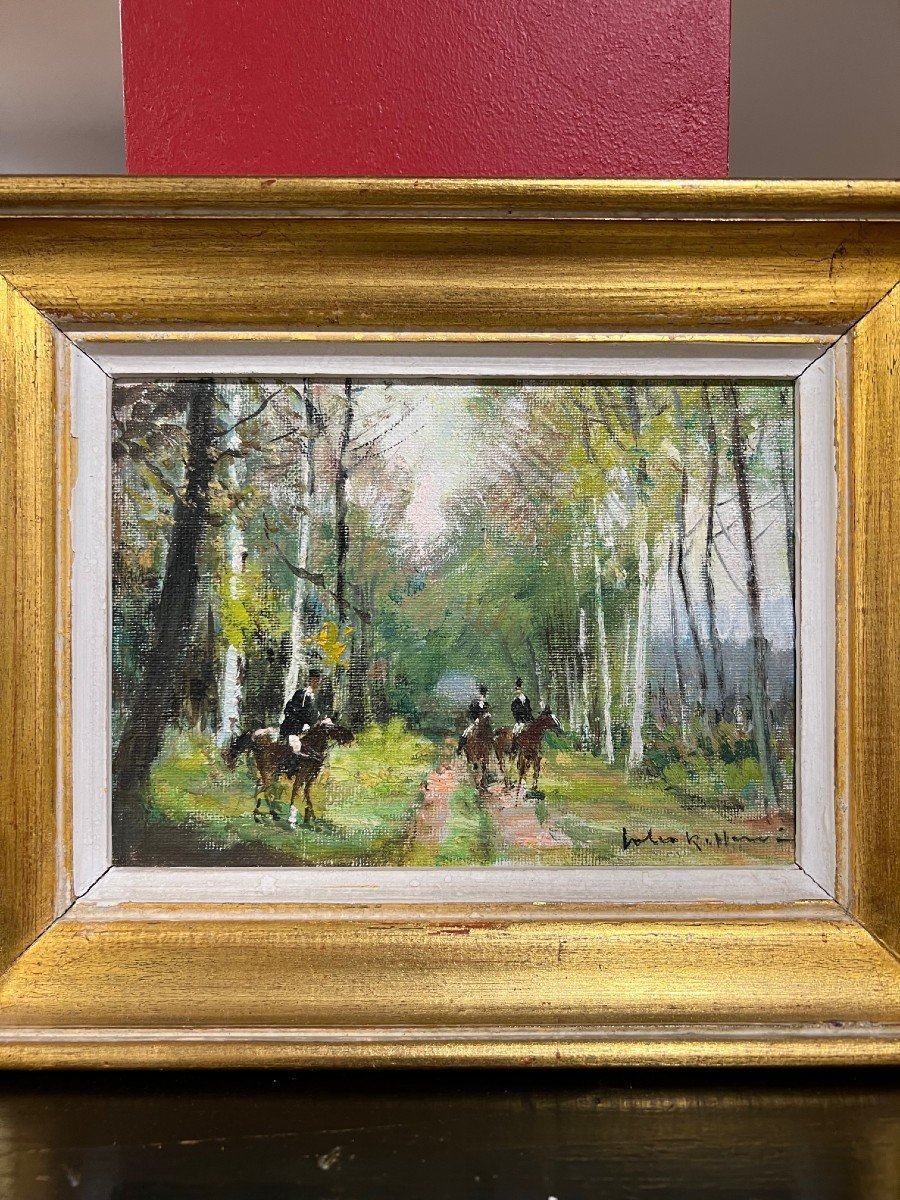 Painting Signed Jules René Herve Oil On Canvas