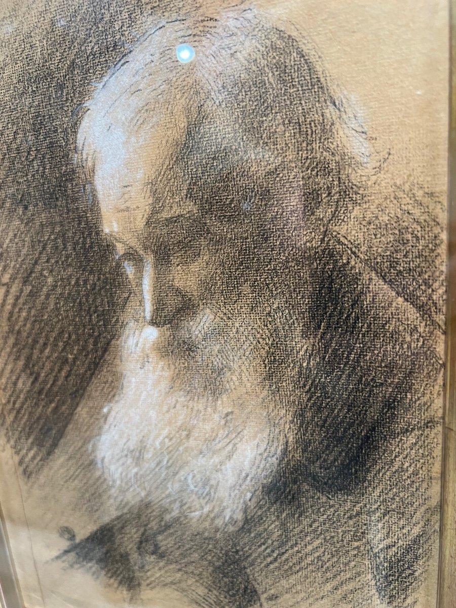 Dessin Crayon Pastel Autoportrait De Augustin Zwiller -photo-2