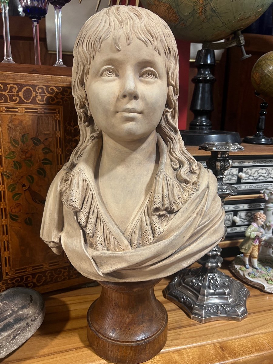 Terracotta Bust Of The Dauphin Louis XVII-photo-3