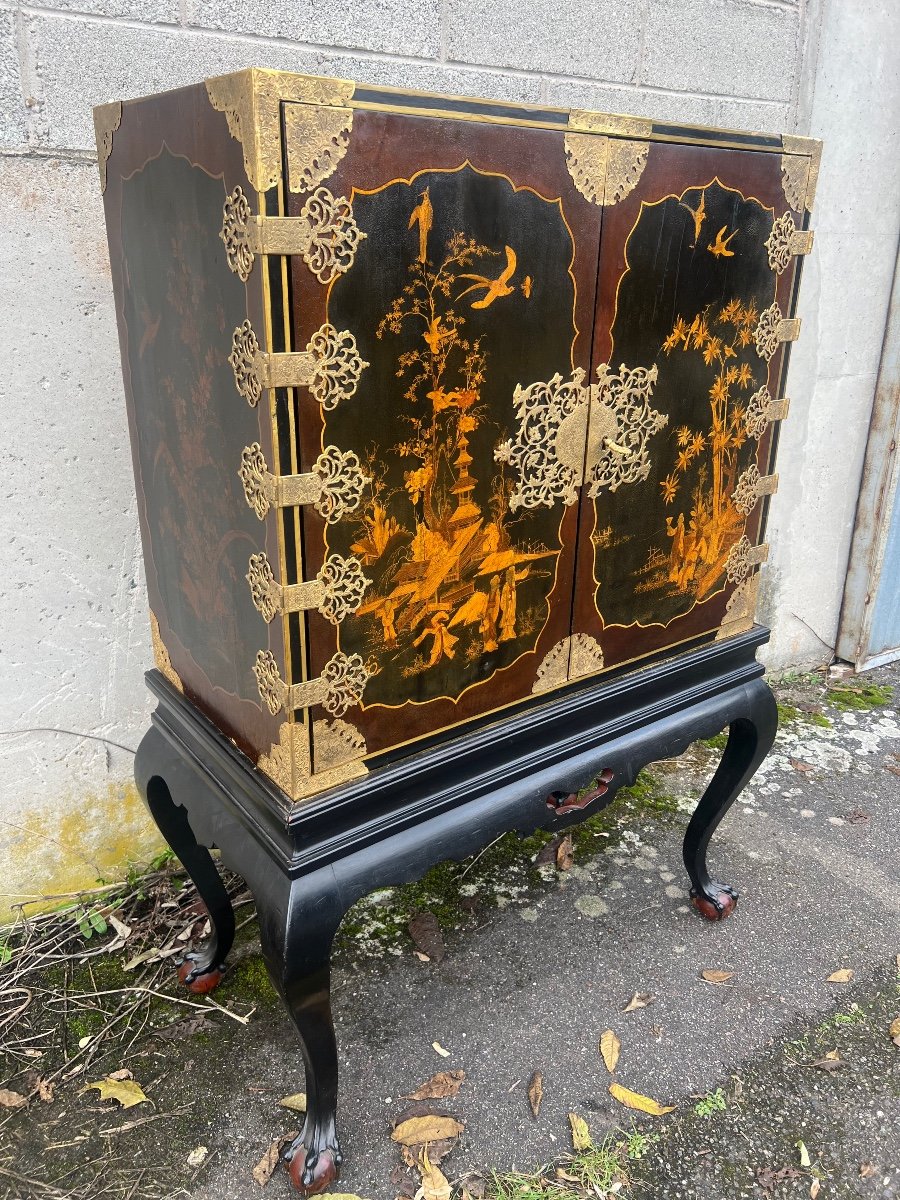 Japanese Lacquer Cabinet Early 19th Century-photo-1