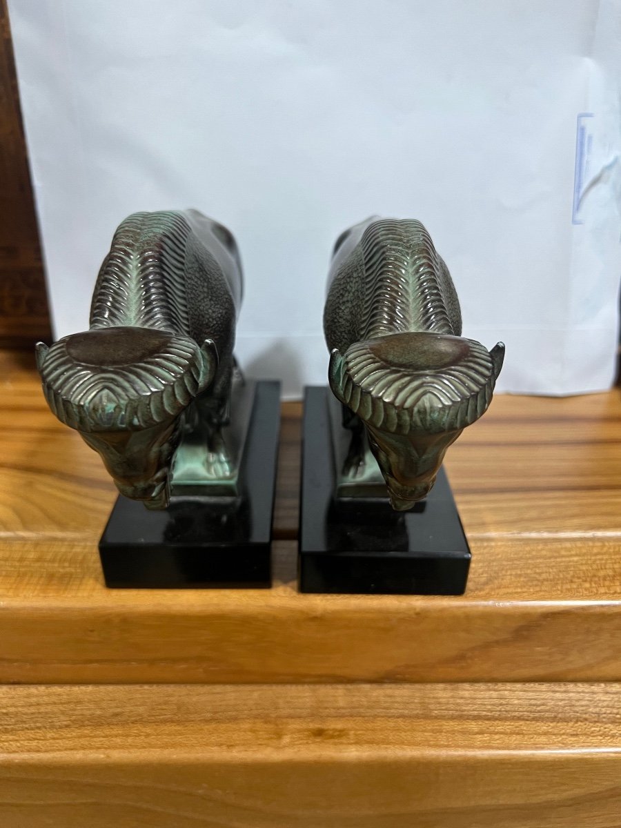 Pair Of Art Deco Bookends By Max Le Verrier-photo-3