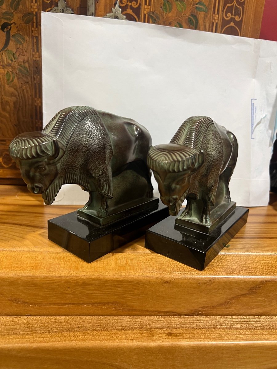 Pair Of Art Deco Bookends By Max Le Verrier-photo-3