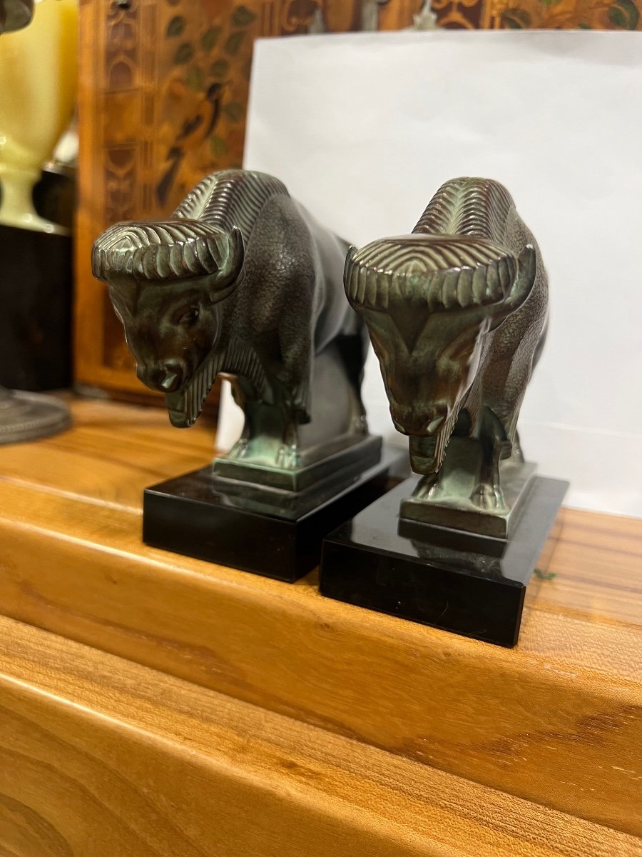 Pair Of Art Deco Bookends By Max Le Verrier-photo-4