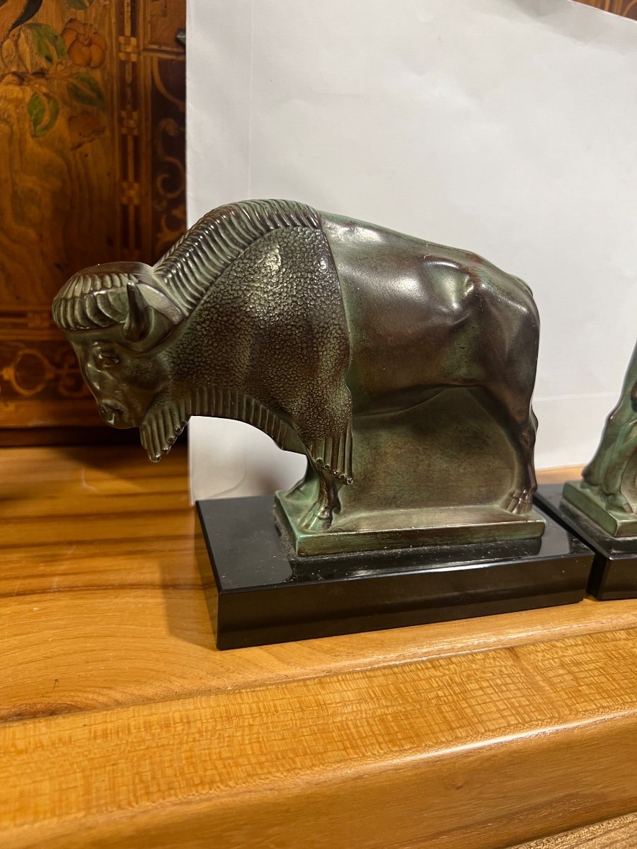 Pair Of Art Deco Bookends By Max Le Verrier-photo-5