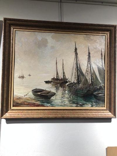 Leon Zeytline Painting Marine Bretagne Lorient