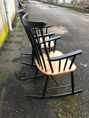 Pair Of Rocking Chair Armchairs Circa 1960-photo-3