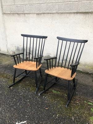 Pair Of Rocking Chair Armchairs Circa 1960