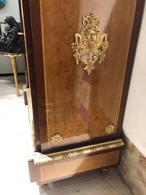 Meuble d'Appui Une Porte époque Napoléon III Bronze Et Lappis Lazuli-photo-4