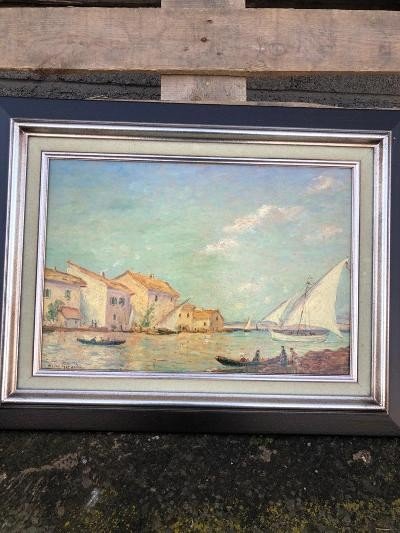 Oil Signed Henry Gerard View Of Venice-photo-1