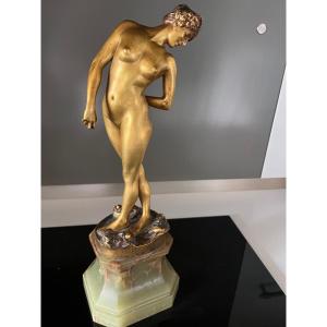 Bronze Par J. L. Gérôme Femme Aux Boules Siot Decauville Fondeur