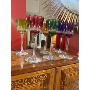 Series Of Six Baccarat Glasses Model Lavandou