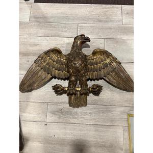 Large Golden Wooden Eagle, Empire Period 