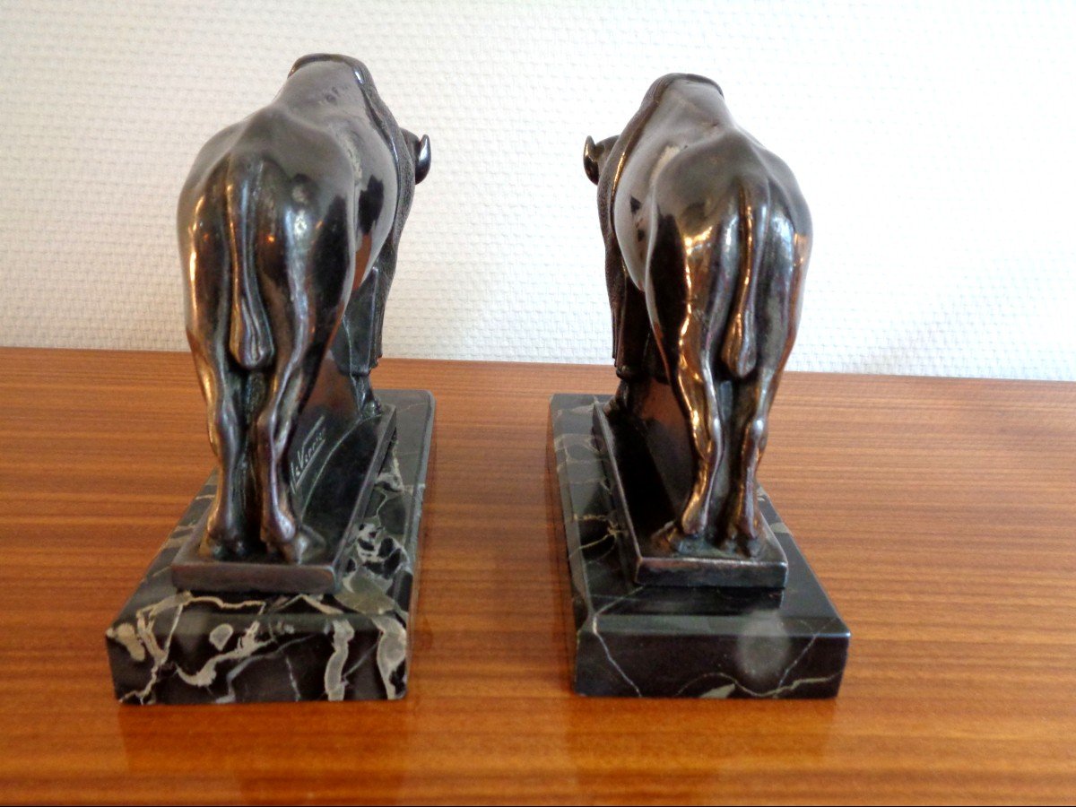 Art Deco Bookends M. Le Verrier-photo-4