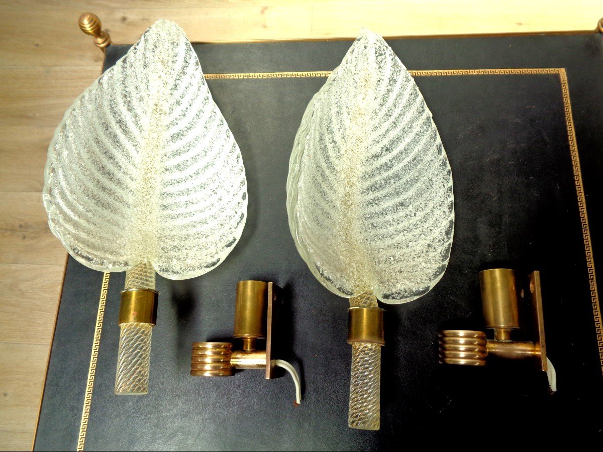 Pair Of Wall Lights By Barovier And Toso-photo-2