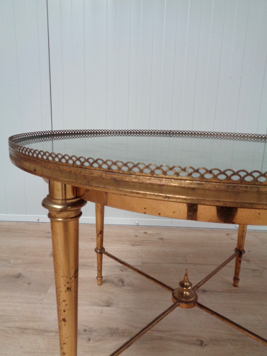 Neoclassical Bronze Pedestal Table-photo-3