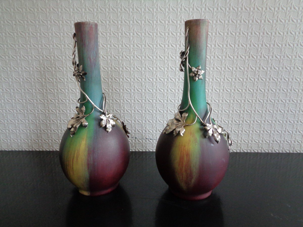 Paire de vases de Eugène Baudin-photo-3