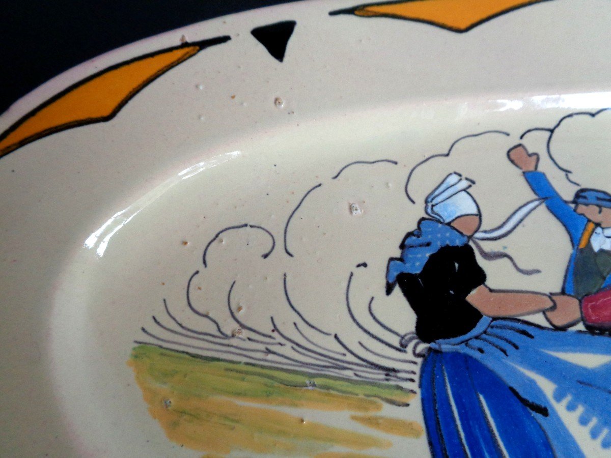 Quimper Earthenware Dish By Jim E Sévellec-photo-2