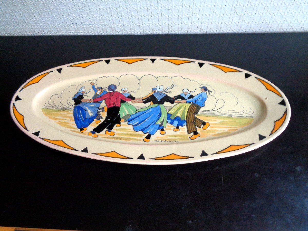 Quimper Earthenware Dish By Jim E Sévellec-photo-4