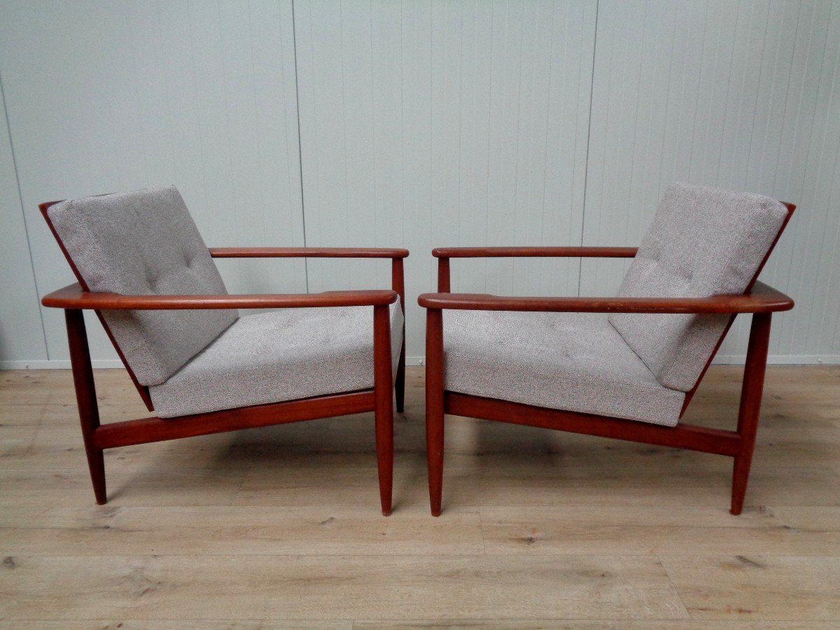 Paire fauteuils Scandinaves 1960-photo-2