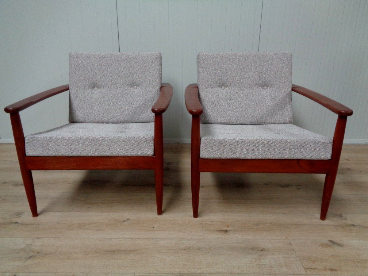 Paire fauteuils Scandinaves 1960