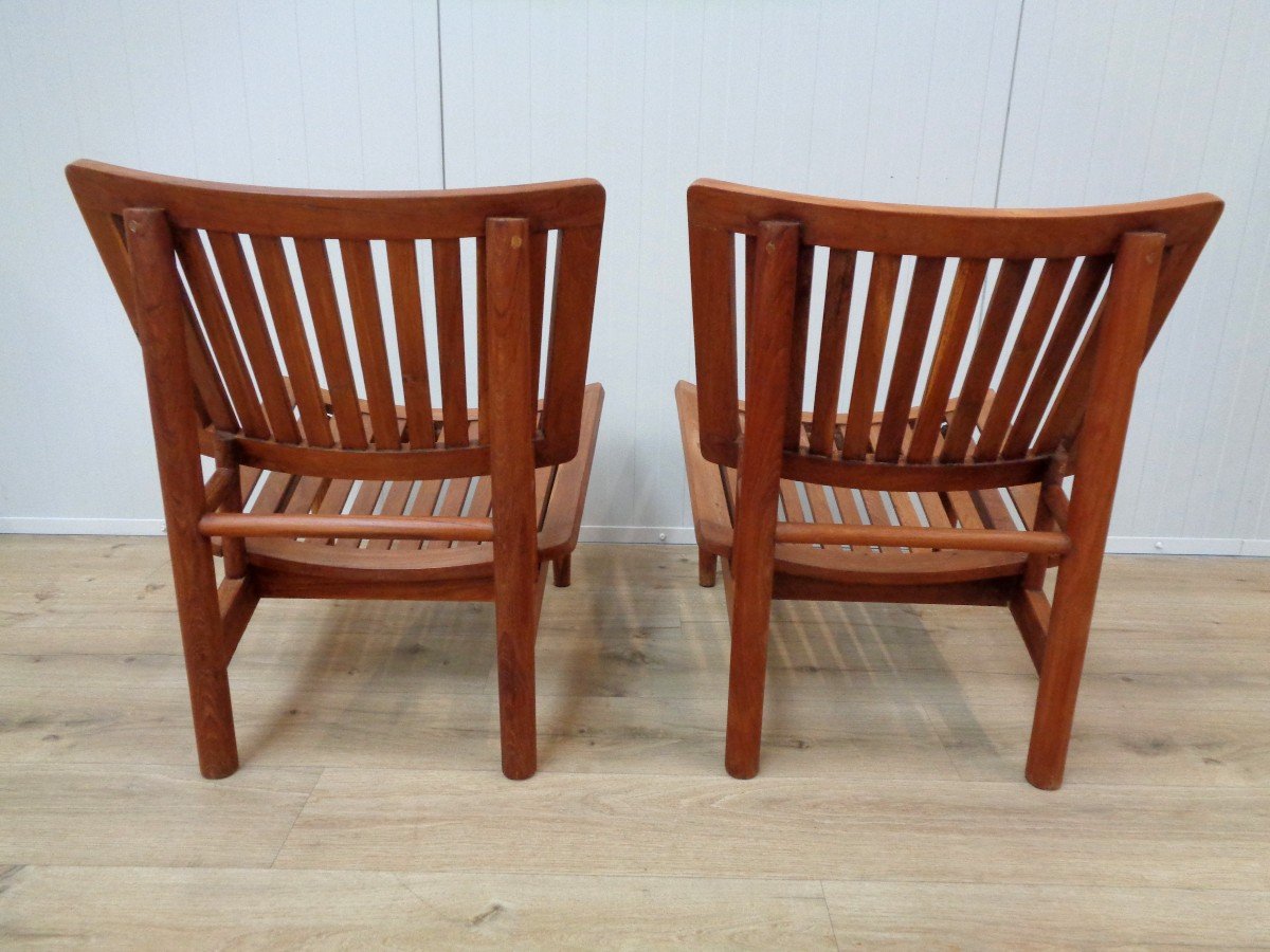 Pair Of Teak Armchairs-photo-3