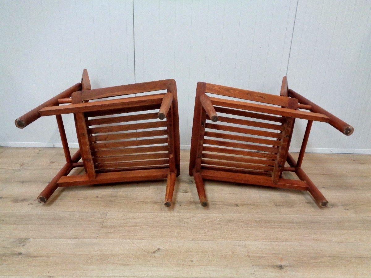 Pair Of Teak Armchairs-photo-2