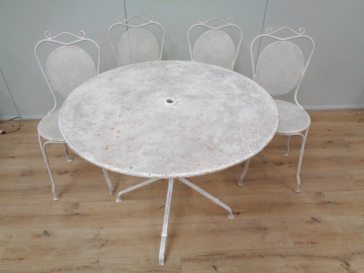 Garden Table And Chairs - Early 20th Century-photo-2