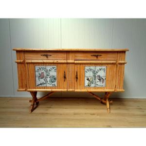 1950 Rattan Sideboard