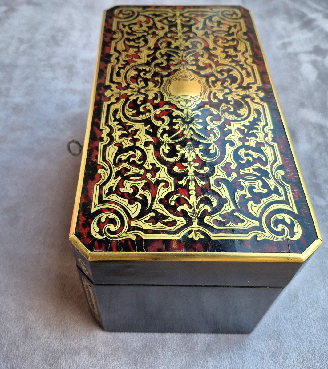 Boulle Marquetry Tea Box-photo-2