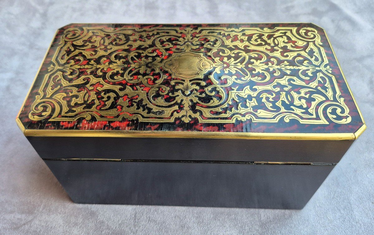 Boulle Marquetry Tea Box-photo-3