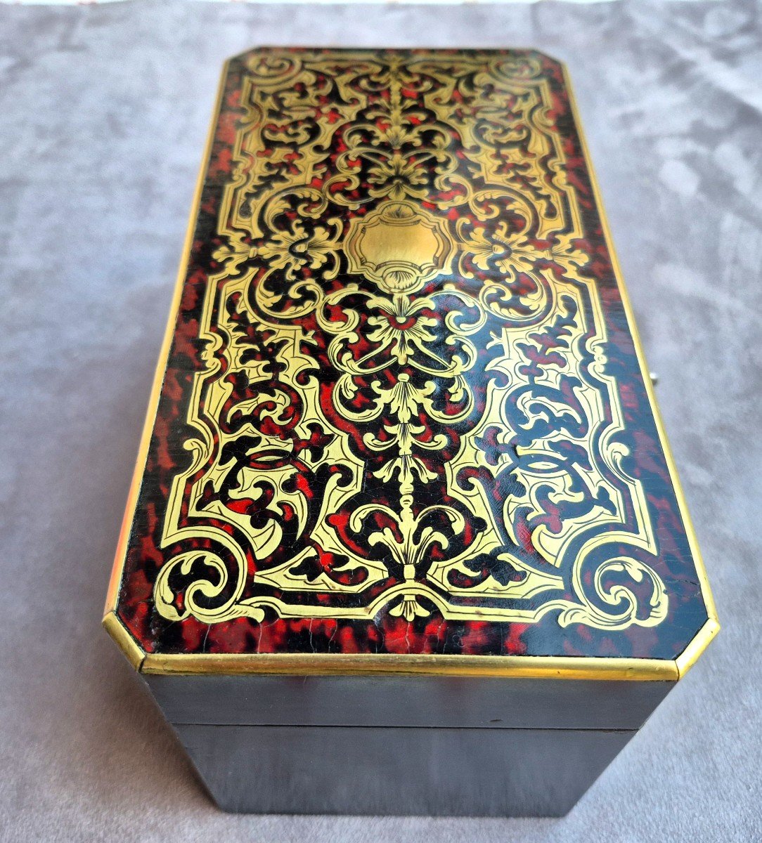 Boulle Marquetry Tea Box-photo-4