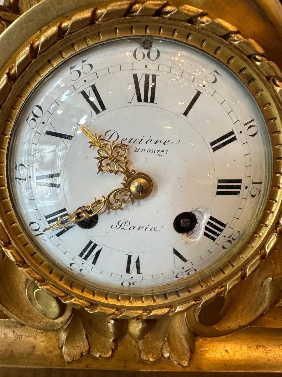 Pendule En Bronze Napoleon III   ( Deniere Paris )-photo-2