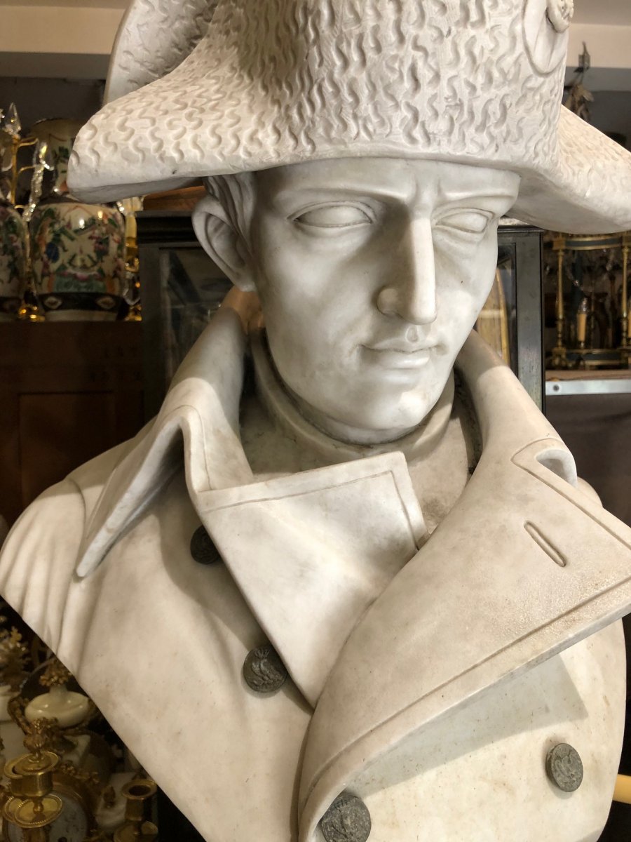 Buste En Marbre De Napoléon-photo-2