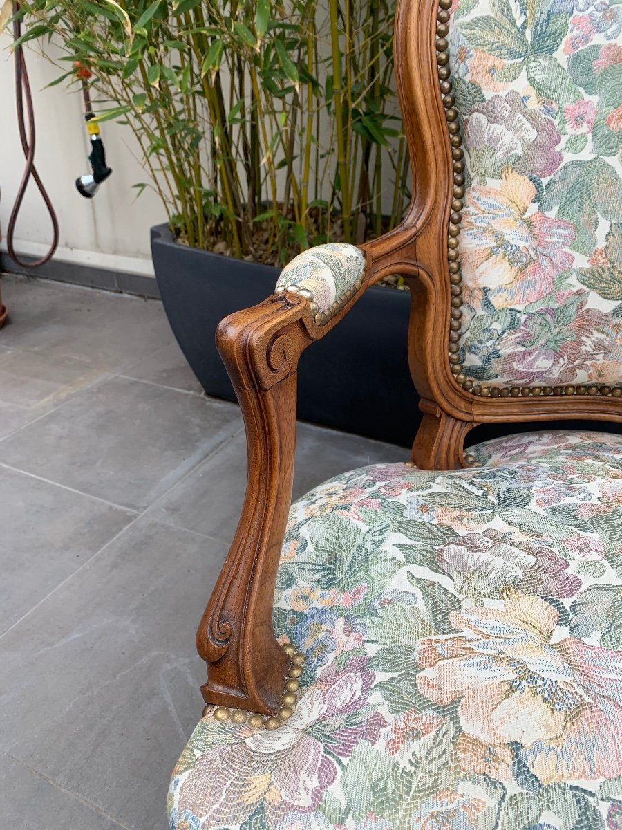 Louis XV Style Living Room In Walnut-photo-2