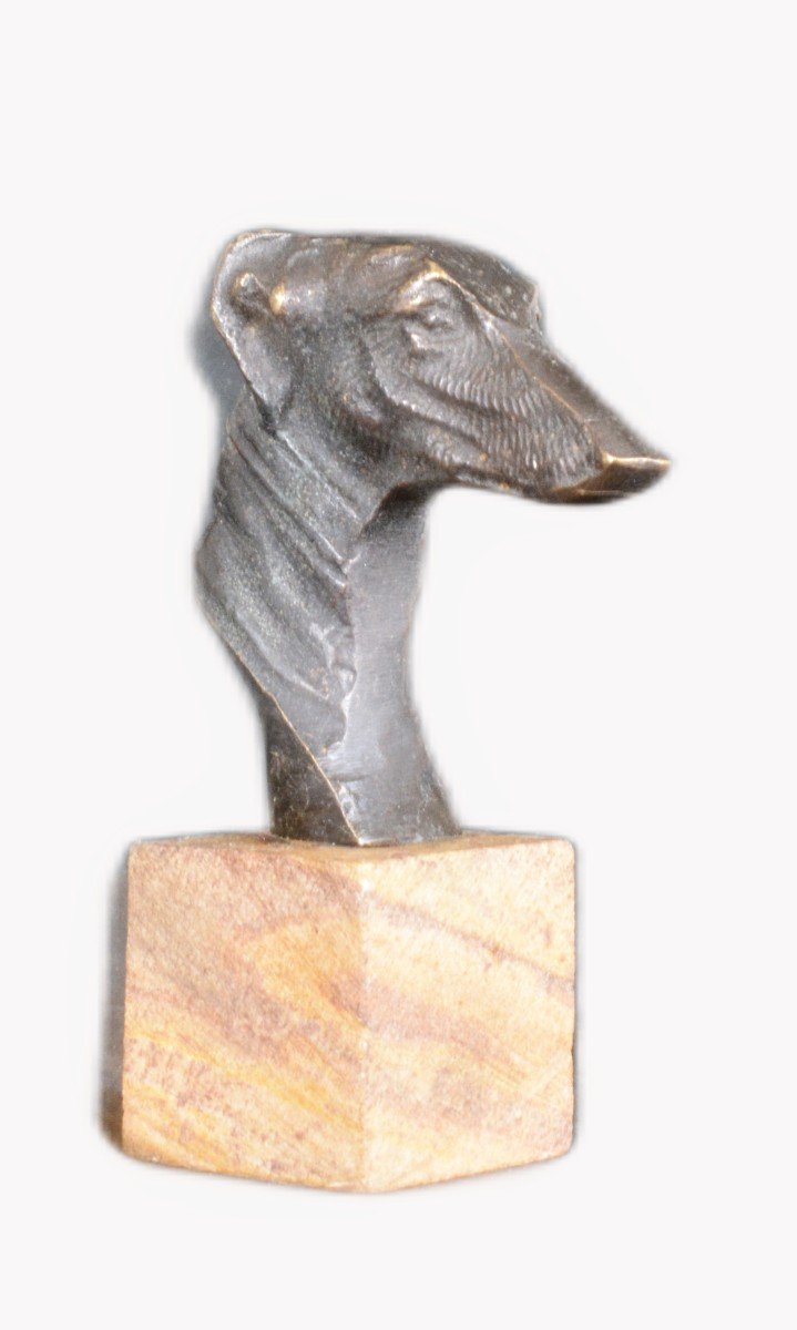 Bronze Greyhound Head-photo-1