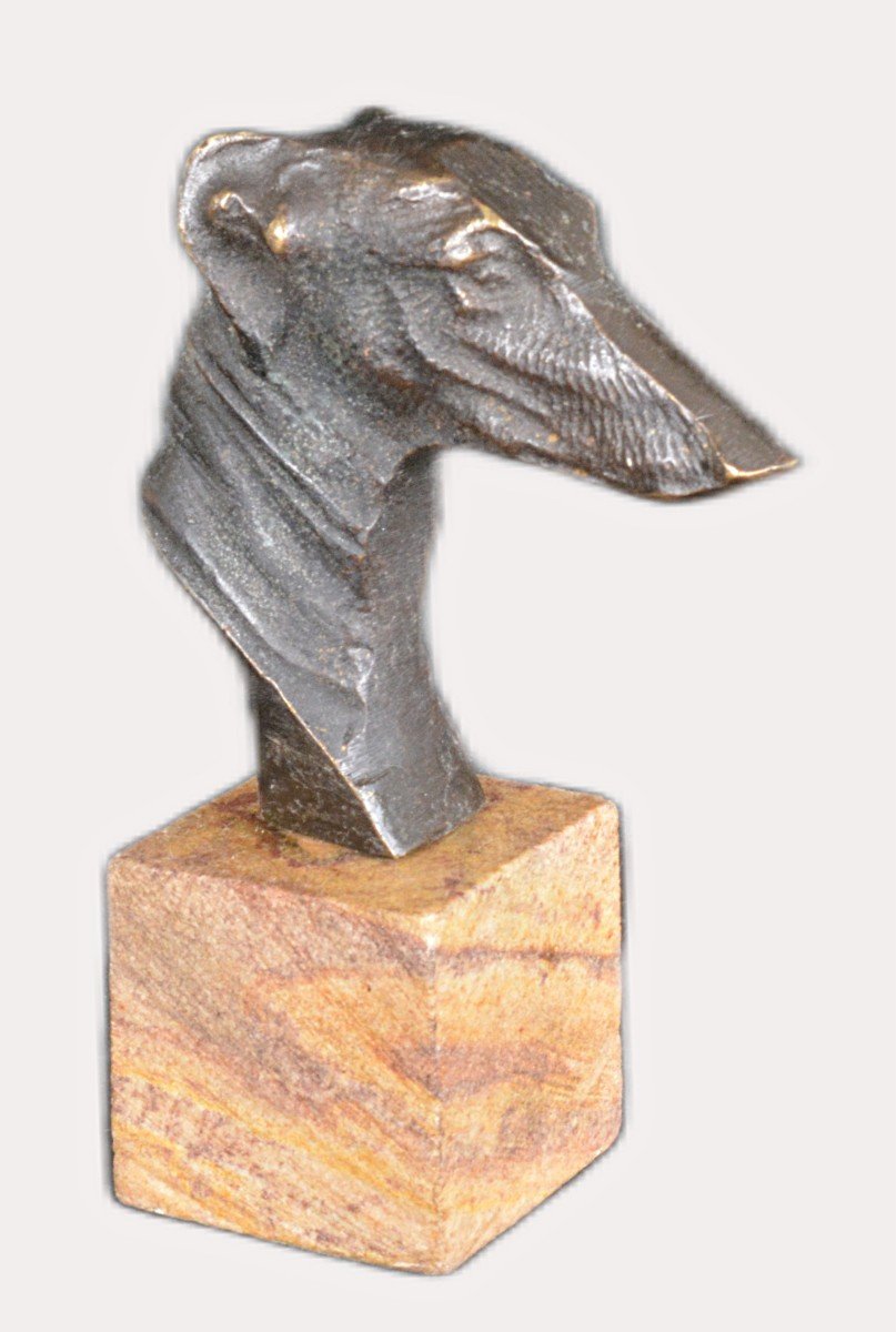 Bronze Greyhound Head