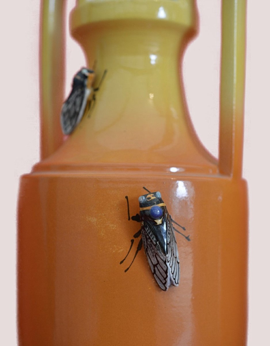 Paire de vases à anses de Louis Sicard-photo-2