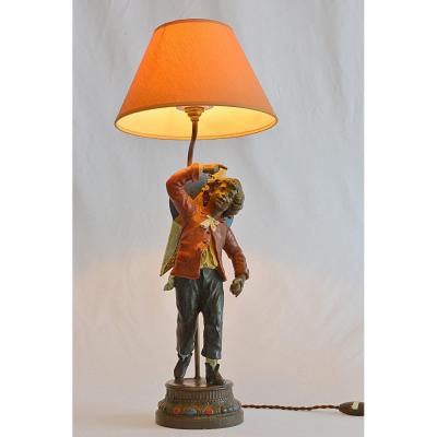 Lampe jeune garçon au cerf-volant 