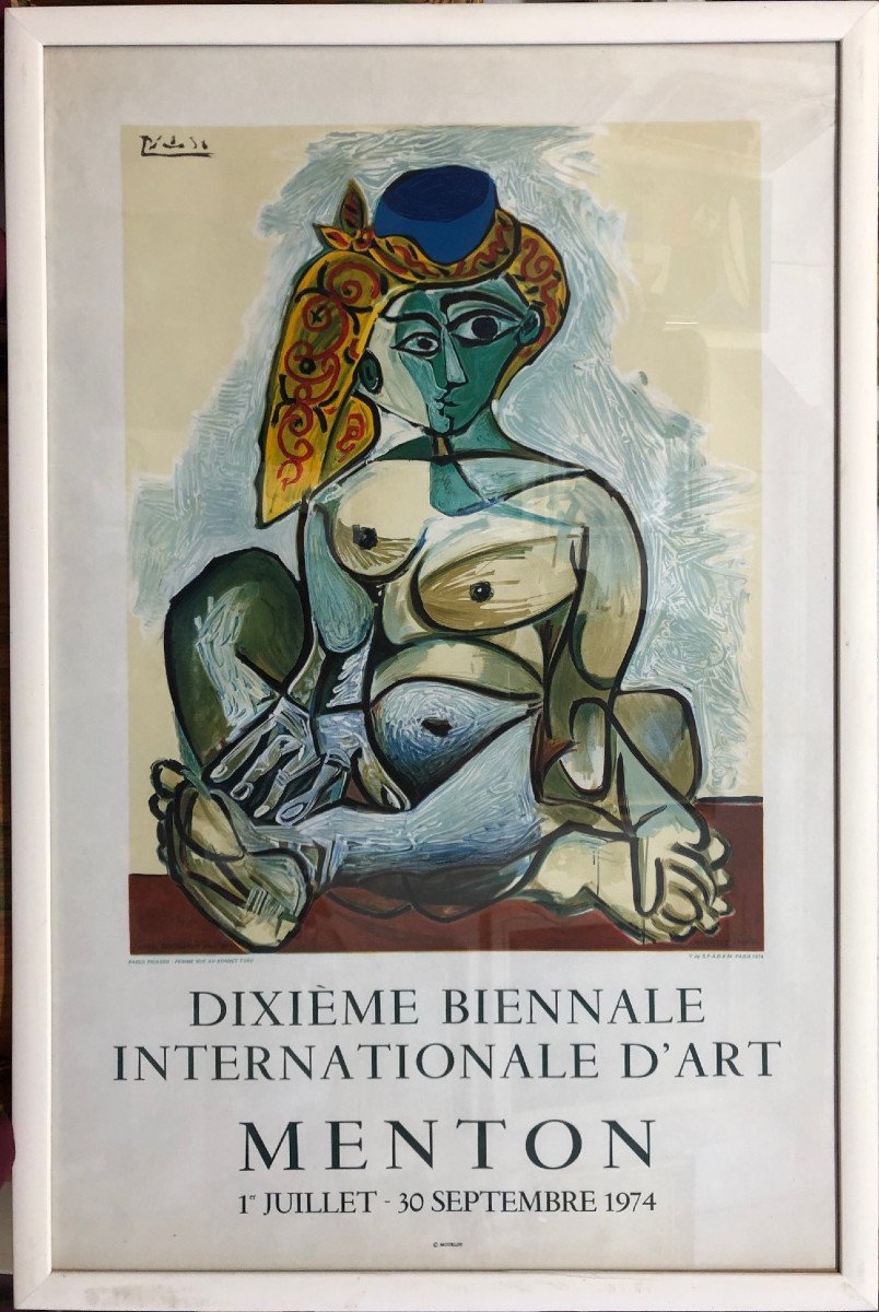 Pablo Picasso (1881-1973): "poster Tenth International Art Biennial Of Menton" Mourlot