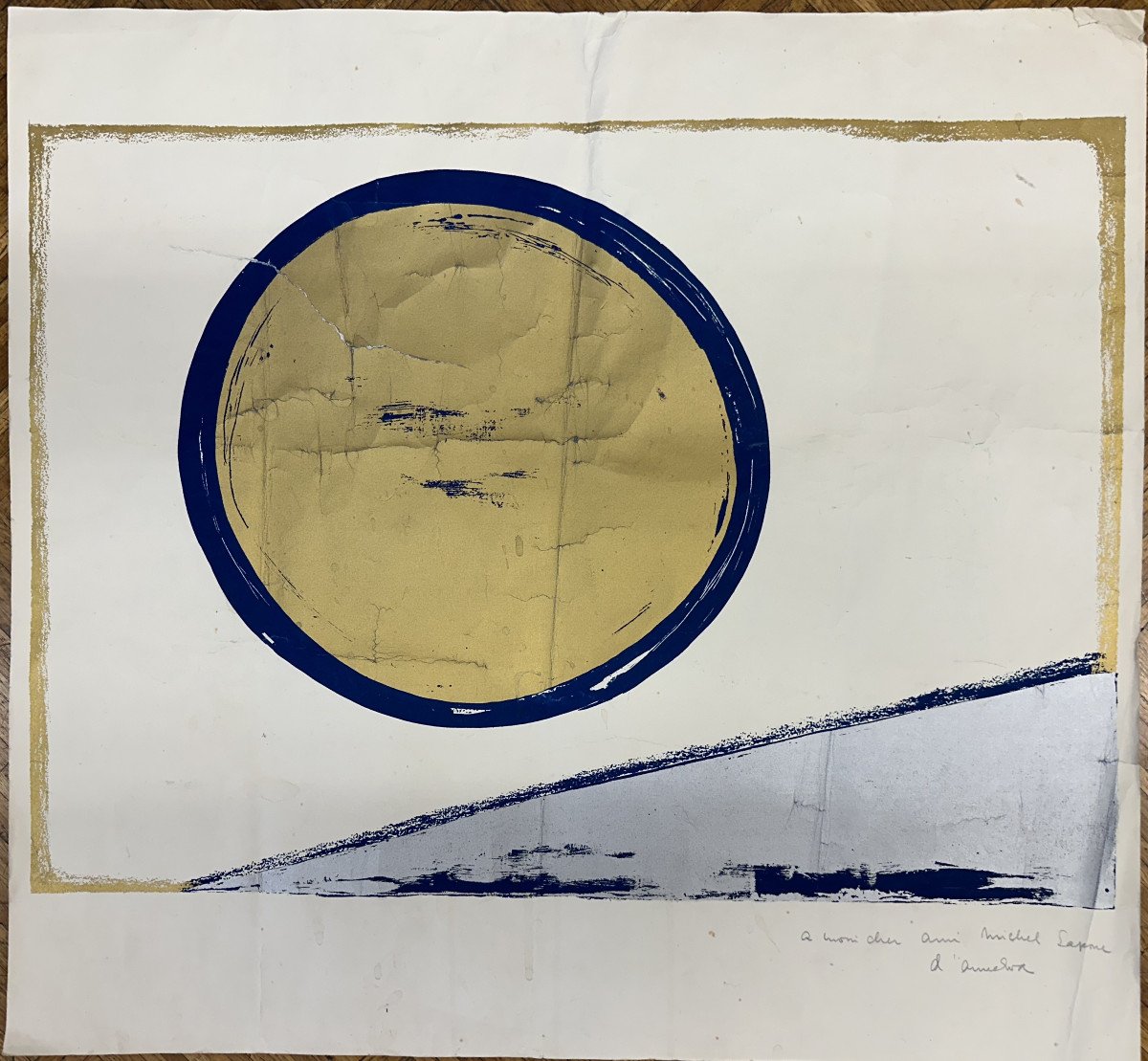 Anna Eva Bergman (1909-1987)"la Terre Vue De La Lune" Lithographie Dédicacée à Michel Sapone