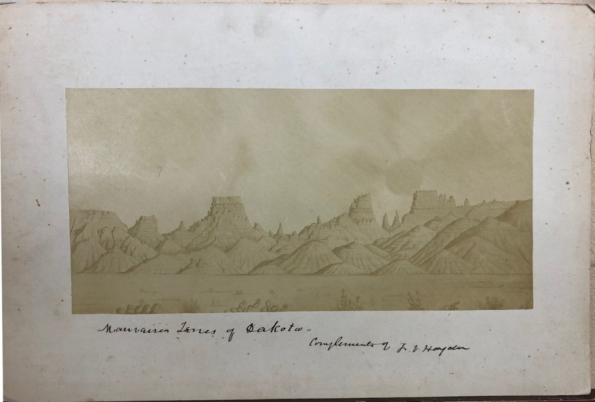 Ferdinand Vandeveer Hayden (1829 - 1887) "badlands Of Dakota"-photo-2