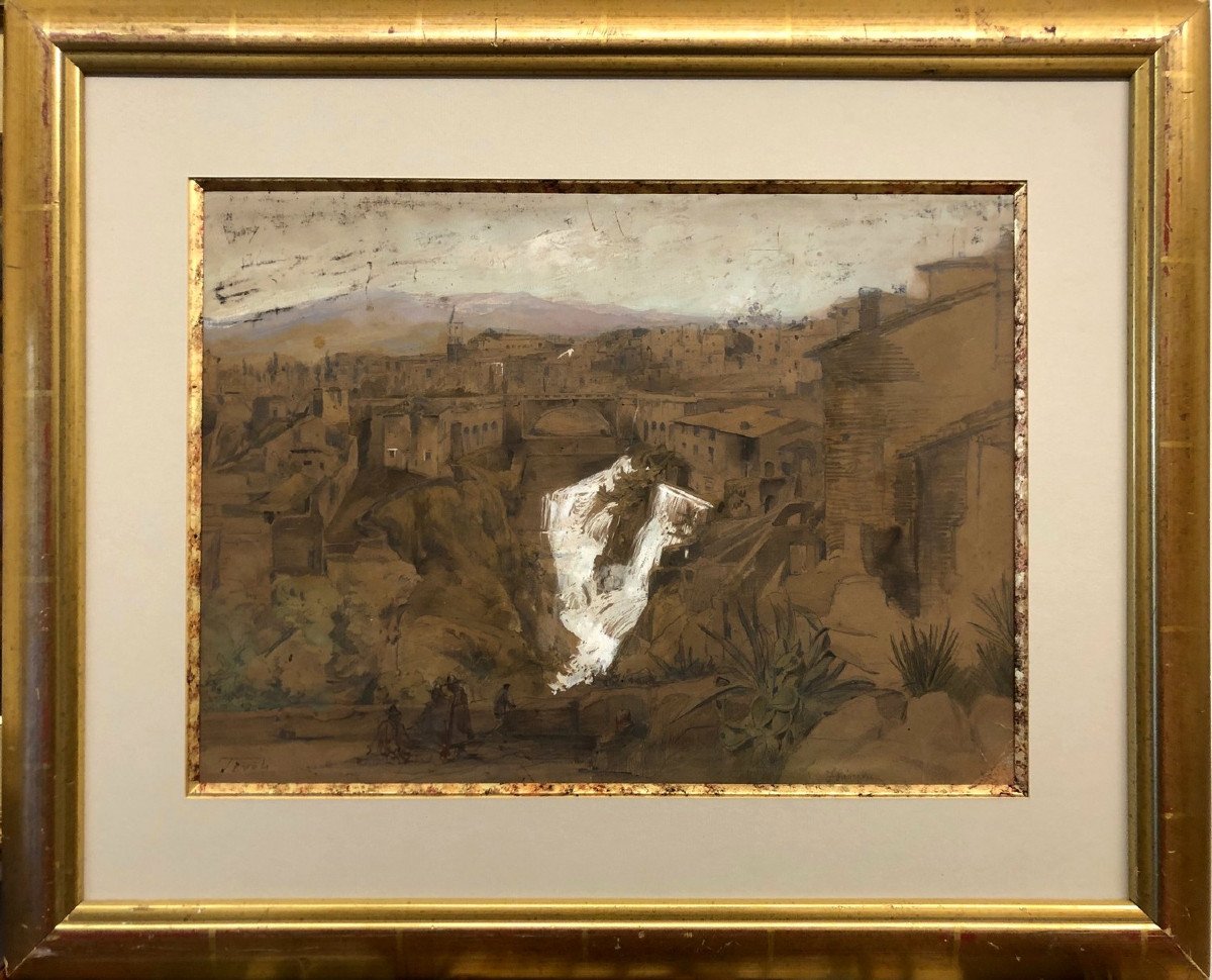 Karl Ludwig Lincke (1822-1886) "view Of Tivoli, Lazio, Italy"-photo-4