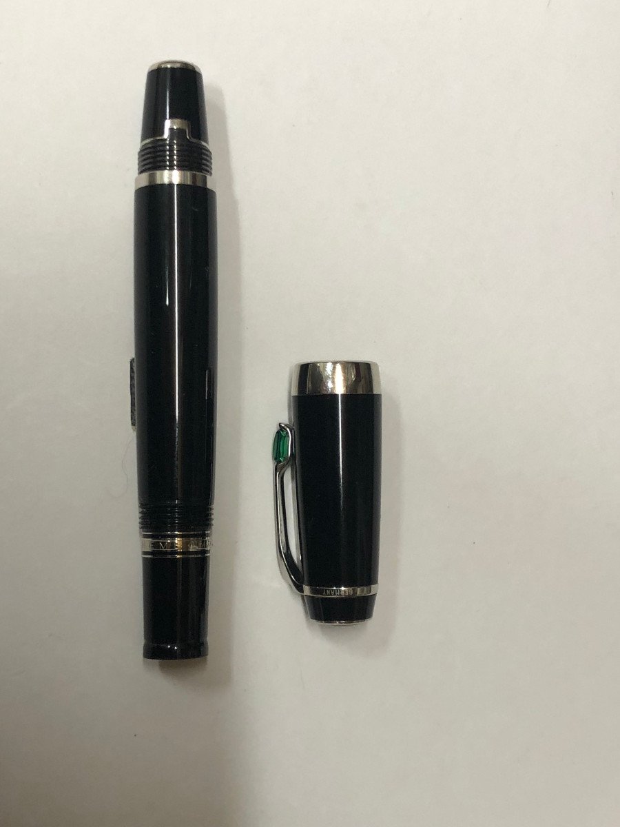 Rare Montblanc - Bohème Avec Stylo Plume émeraude - Bel état - Plume 14k-photo-2