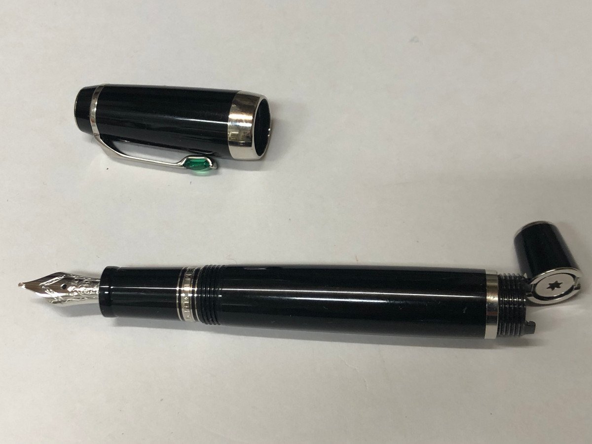 Rare Montblanc - Bohème Avec Stylo Plume émeraude - Bel état - Plume 14k-photo-1